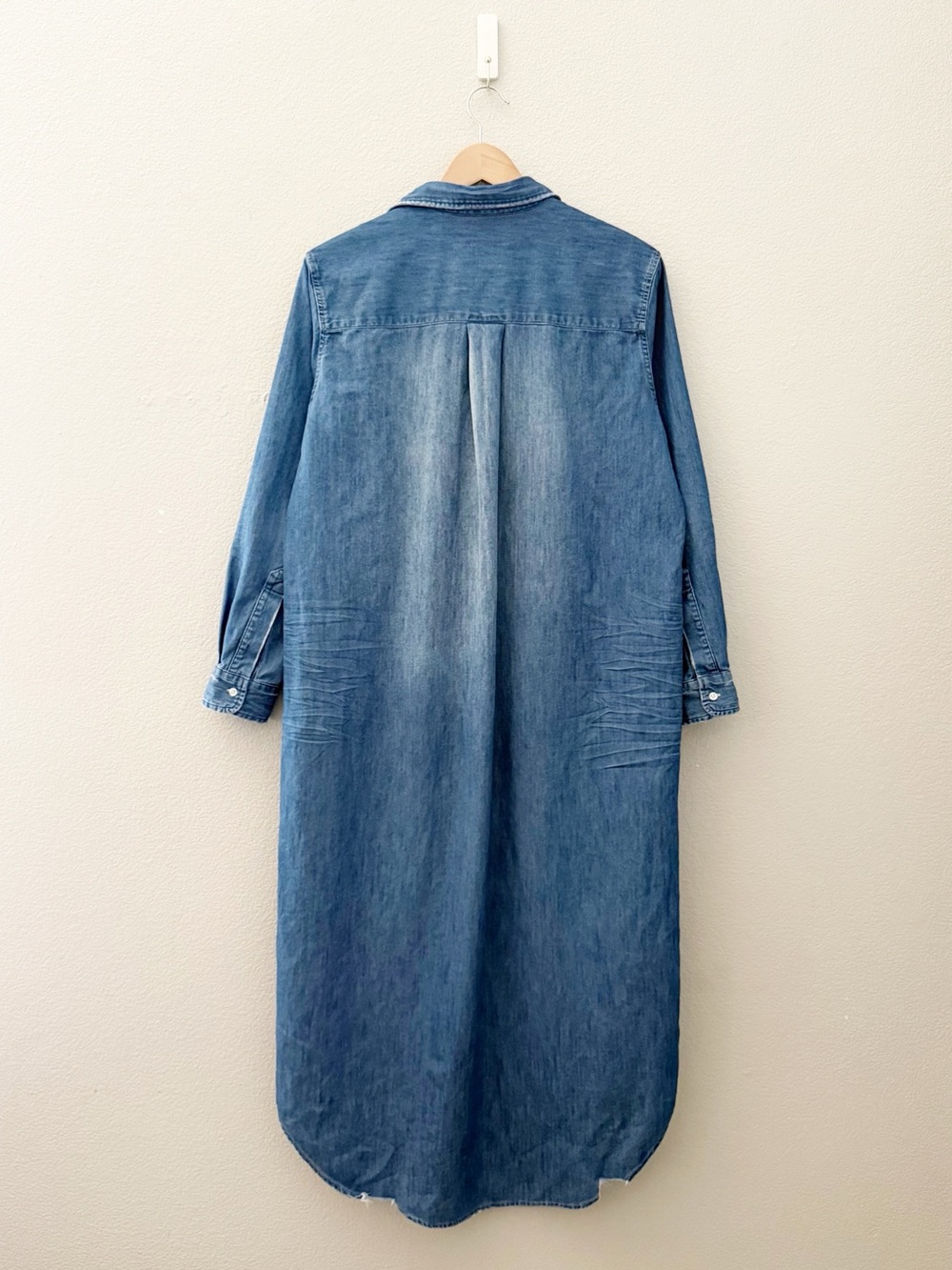 Frank & Eileen Rory Denim Maxi Dress Long Sleeve Minimalist Casual Western USA - Picture 6 of 14